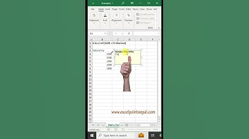 Add a Comment in an Excel Cell Shift + F2 Shortcut
