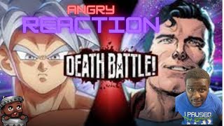 ANGRY REACTION TO GOKU VS SUPERMAN PART 3 DEATH BATTLE REACTION