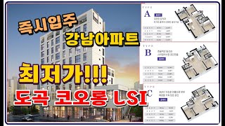 강남구 최고의 입지 도곡 코오롱 Lsi 23평 31평 37평 파격적인 가격에 놀라실겁니다.