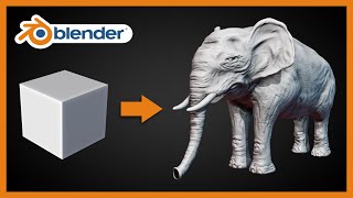 Como modelar ELEFANTE realista no Blender 3D (DO ZERO)