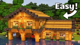 Minecraft: How to build a Lakeside Survival House! | Tutorial 🏡
