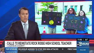 ABC7 (DC) - Parents, students call on LCPS to Reinstate Rock Ridge High School Teacher