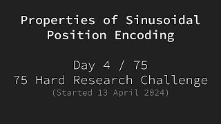 Visualizing Sinusoidal Positional Embeddings