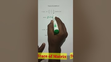 Trace of matrix, Maths Tricks, Maths hack#shorts