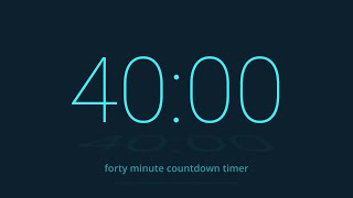 SILENT - 40 Minute Countdown - Blue Reflection with Time Markers / Chapters.