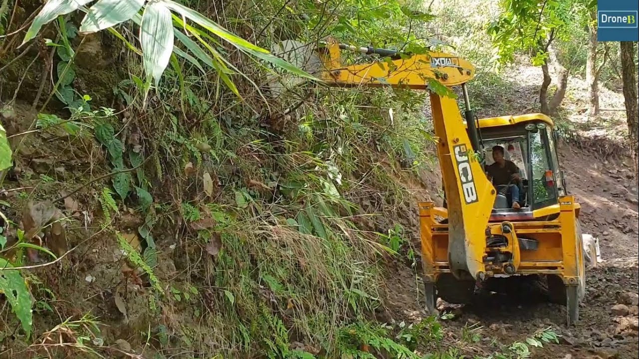 Cutting Hill-JCB Backhoe-Making Hilly New Road-JCB Video
