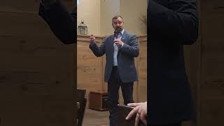 (LARAMIE WY USA) February 28 2026. Senator Eric Barlow opening comments: Q&amp;A at Altitude Chophouse