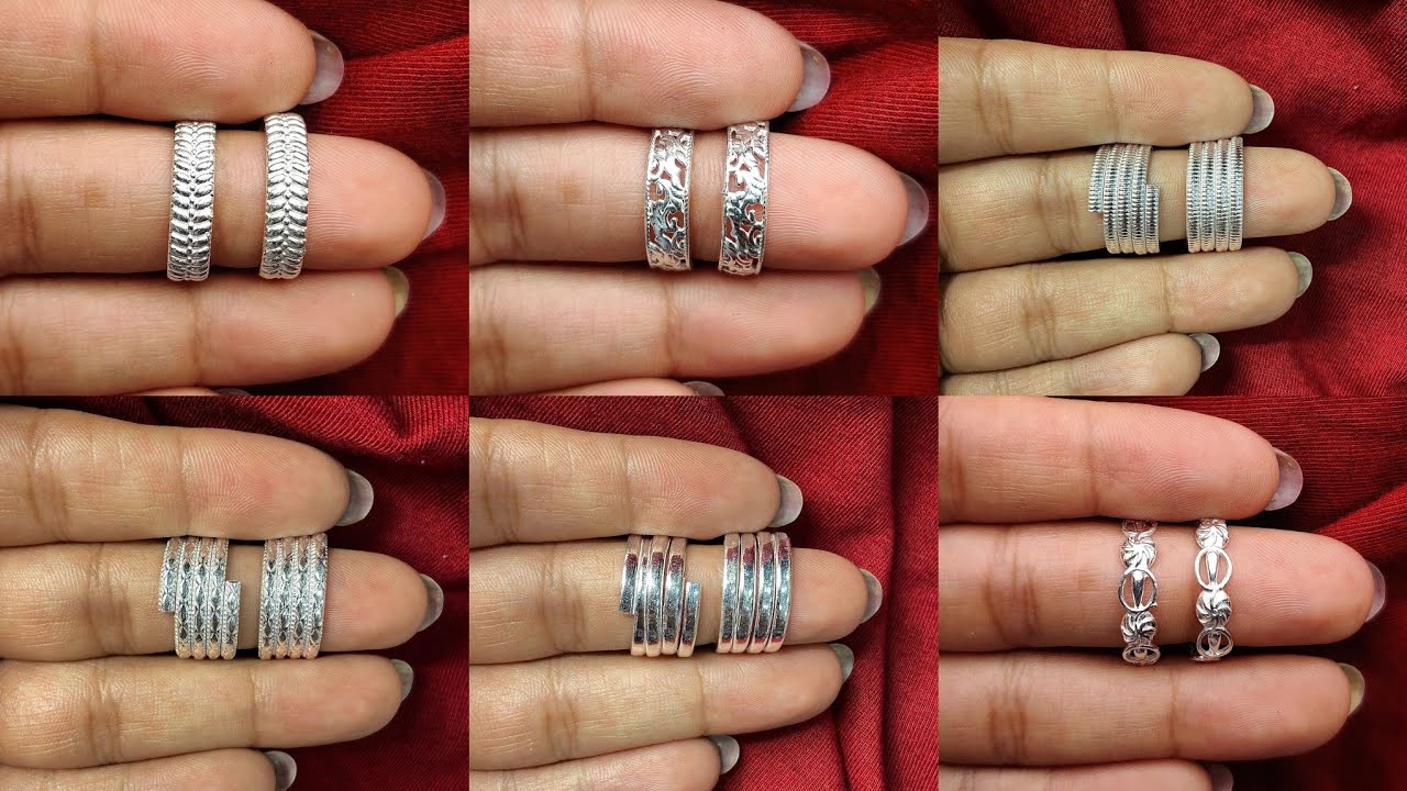daily wear silver toe rings designdaily wear silver toe ring simple