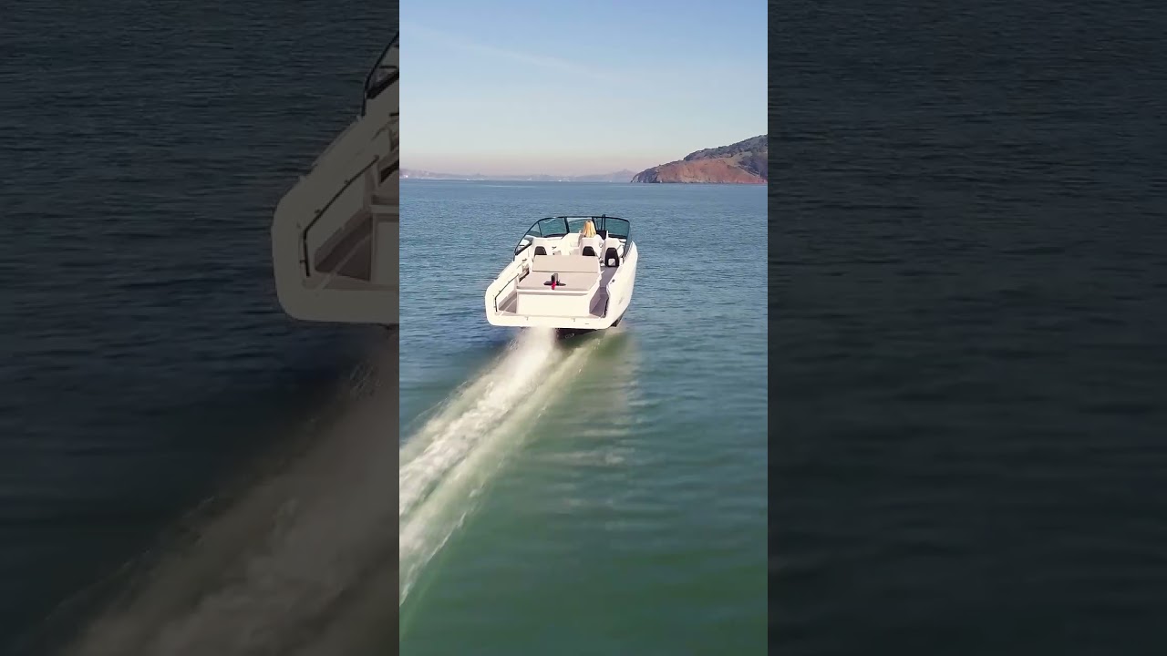 Flying an Electric Hydrofoil Speed Boat From Candela #shorts