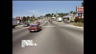 Driving On WA SR-99 North In 1991 (Federal Way, Kent, Des Moines, Sea-Tac, Tukwila, Seattle)