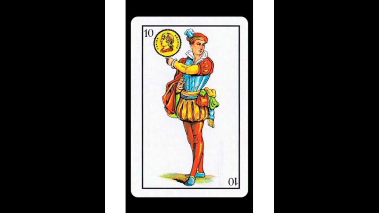 Sota o Diez de Oros de la baraja Española. Escuela de la Baraja Española. YouTube