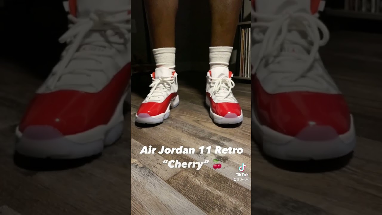AIR JORDAN 11 RETRO CHERRY UNBOXING + ON FEET 🍒 