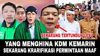 Akhirnya yang menghina KDM Minta maaf dan menyesali perbuatan nya