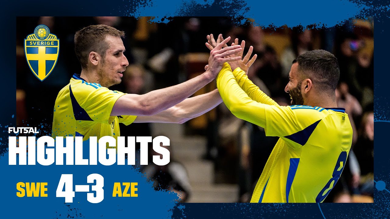Highlights futsal herr | Sverige–Azerbajdzjan 4–3 | Vändning och seger i EM-kvalet