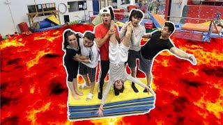 FLOOR IS LAVA AT GYMNASTICS GYM! (INTENSE)