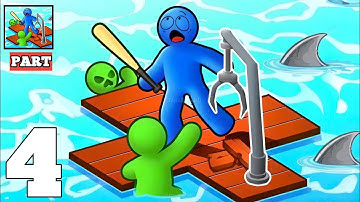 Zombie Raft - Gameplay Walkthrough Part 4 - Outlast Zombies on the Ocean (Android, iOS)