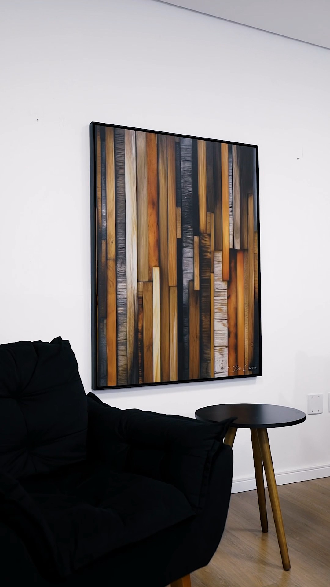 Vídeo de Quadro Abstrato Madeiras Rústicas