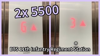 BTS 11th Infantry Regiment Station, Bangkok | 2 Schindler 5500 Traction Elevators