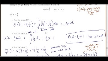 STAT 3000: Section 2.6 Example of Functions of Random Variables