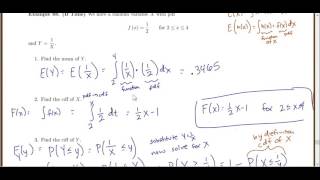 STAT 3000: Section 2.6 Example of Functions of Random Variables