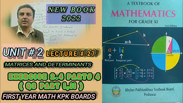 LECTURE #27 EXERCISE 2.4(PART 4) UNIT 2 CRAMER