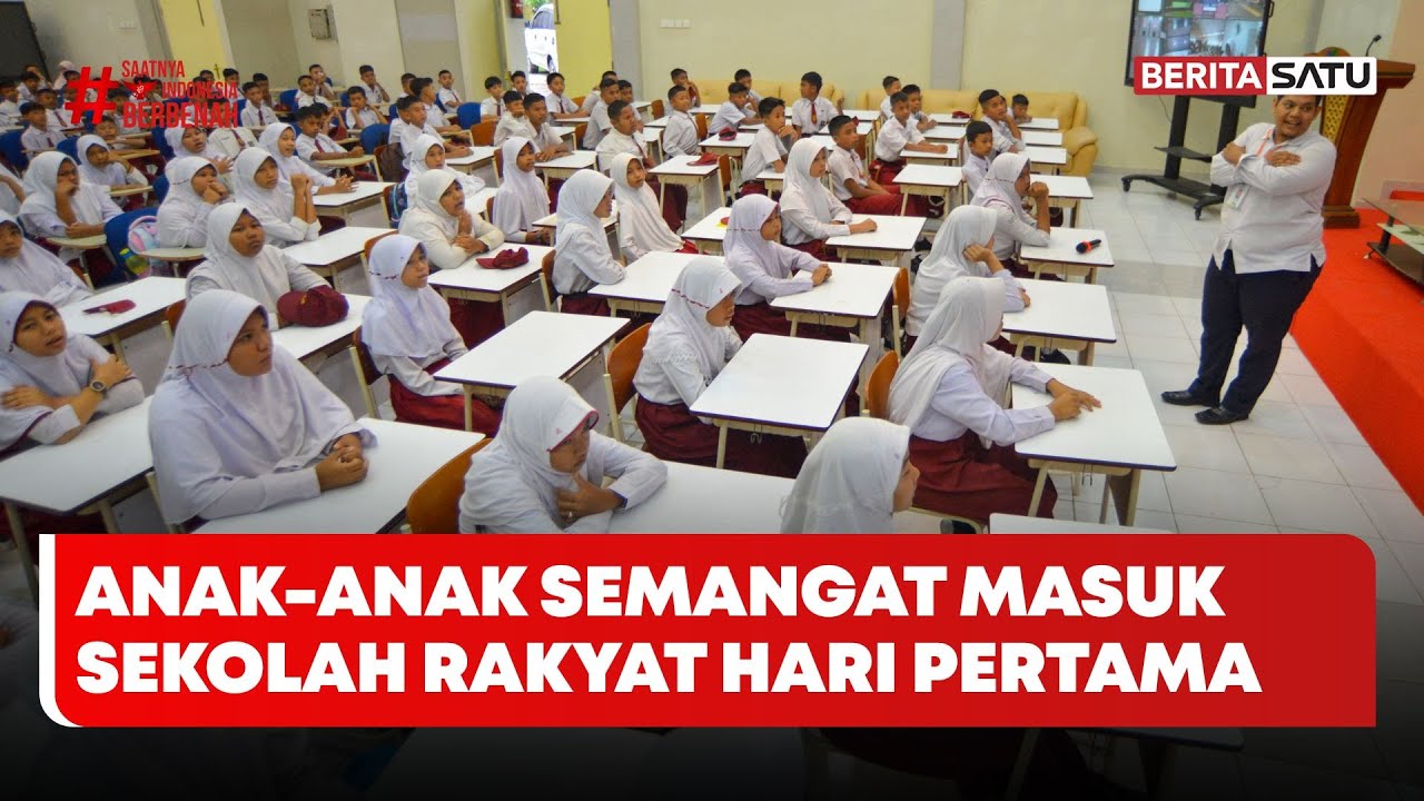 Anak-anak Semangat Masuk Sekolah Rakyat Hari Pertama 