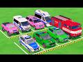 VUS GAME - TRANSPORTING POLICE CARS, FIRE DEPARTMENT, AMBULANCE VEHICLES WITH TRUCKS - FS22 #632