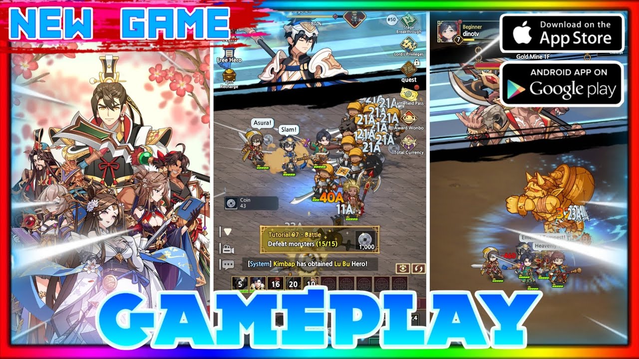 Three kingdoms Idle Adventure - 삼국지 올스타 Gameplay - Android iOS Download