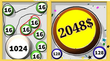 Surround and merge / 2048 merge ball 3d highest score ball size 1024, 2048, 4096 ,8092 draw to merge