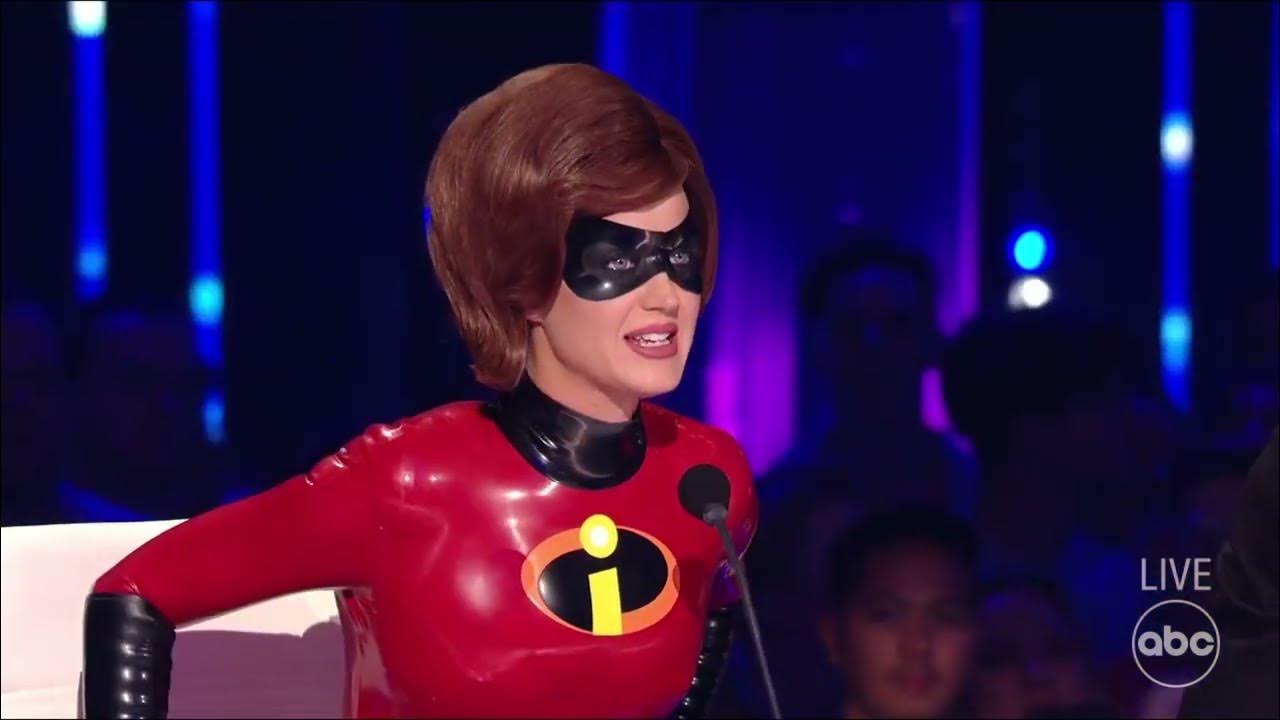 Katy Perry, Elastigirl Latex Costume, American Idol - YouTube