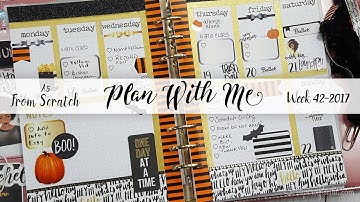 Week 42-2017 / Plan With Me "From Scratch" A5 Recollections 6 Ring Planner Binder / Scrapcraftastic