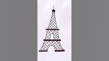 How to draw a Eiffel tower 🗼 easily step by step #viralvideo #drawing #drawingguide #drawingguide
