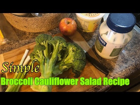 Simple Broccoli Cauliflower Salad Recipe