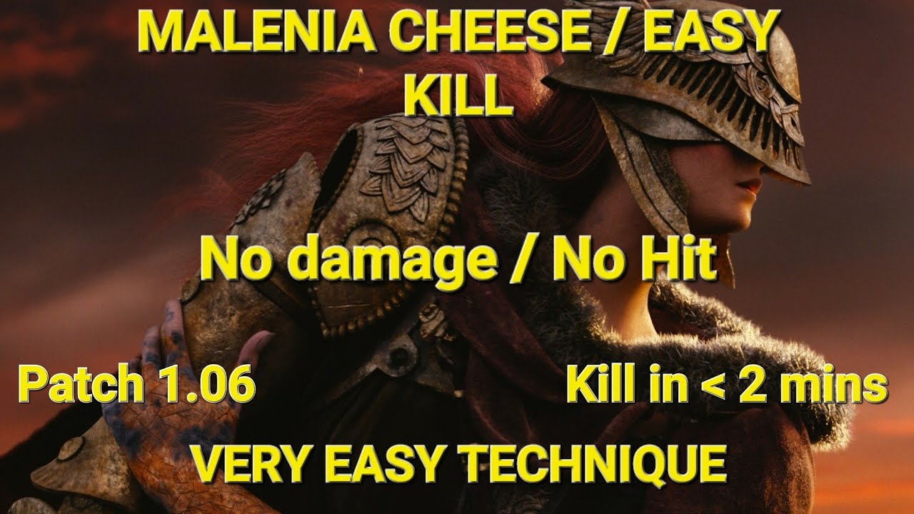 Malenia Cheese / Easy Kill. No damage or hit taken Very Easy