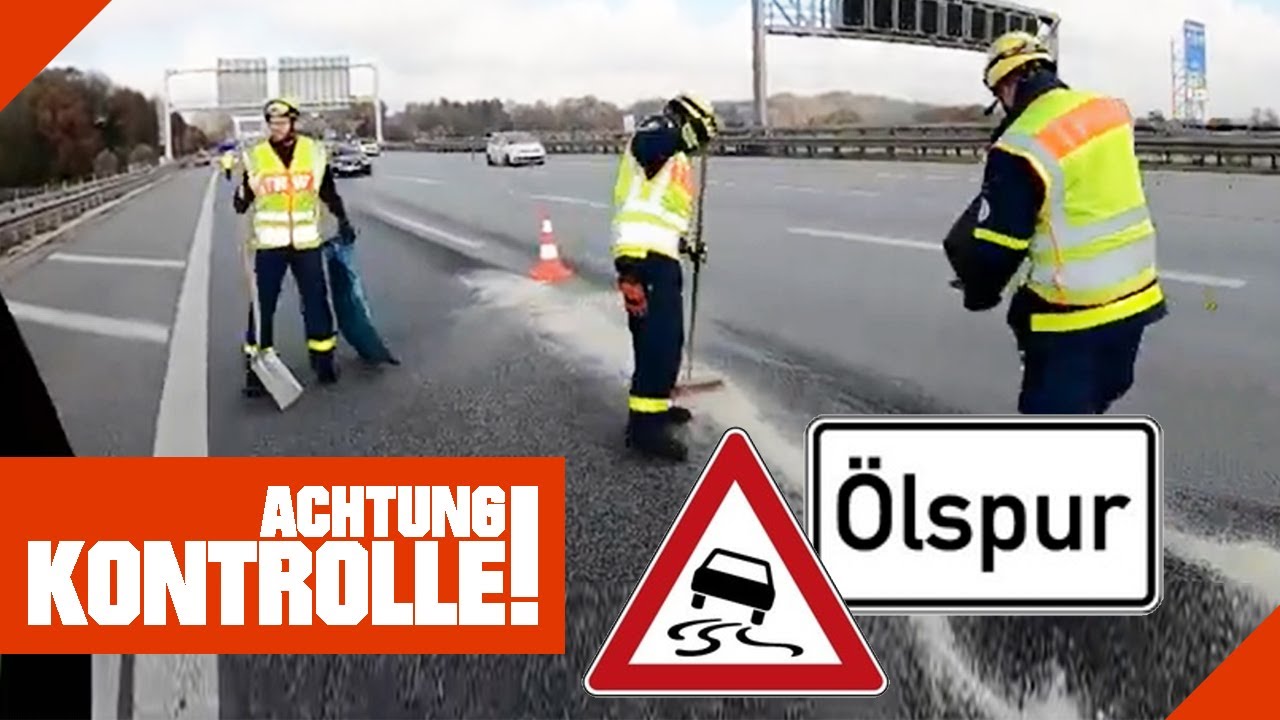 ÖLSPUR und Autoteile auf 75 Metern verteilt! UNFALL auf A9! |1/2| Kabel Eins Achtung Kontrolle