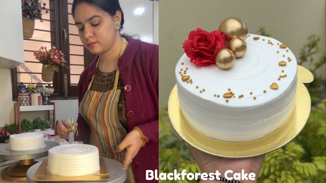 Simple Black Forest Cake Design | Easy Cake Decorating Ideas & Icing Techniques 