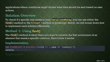 How to Check if a Key Exists in a SerializedArray in JavaScript