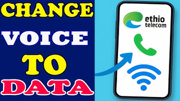 How to change Voice Package to Data Ethio Telecom || ከድምፅ ወደ ዳታ እንዴት አድርገን መቀየር እንችላለን?