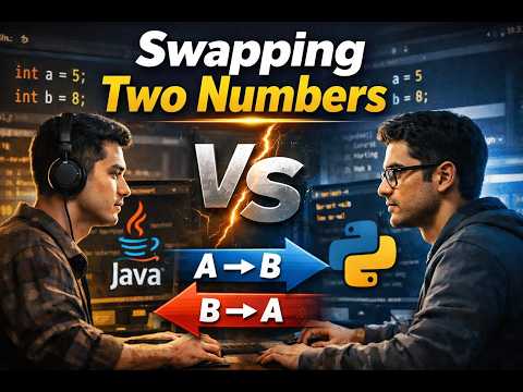 swaping of two number in java and python #java #pythonprogramming #swaptwonumbers