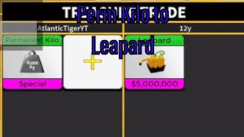 Permanent kilo to leopard! Part 1