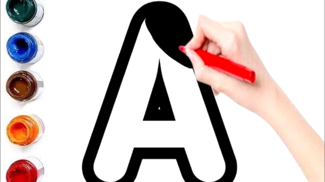 How to Learn Draw and Paint Alphabet Letters for Kids // Step by Step ...