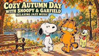 Cozy Autumn Day with Snoopy & Garfield 🍁 Relaxing Jazz Music screenshot 3