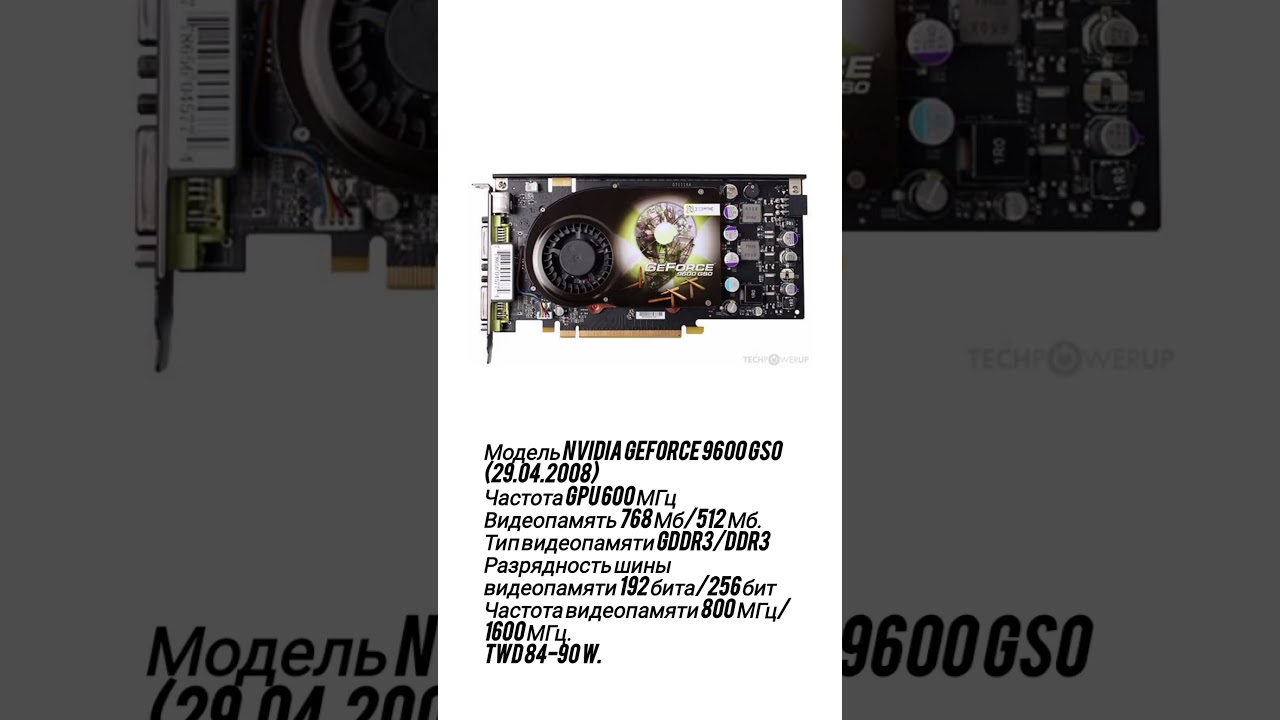 поколение видеокарт Nvidia Geforce 9000 линейки