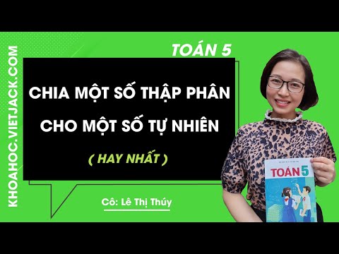 Video Toán lớp 5 - trang 63 - Chia một số thập phân cho một... - YouTube