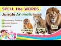 Jungle Animals | Animals Sounds | Spelling | Vocabulary for Toddlers, Preschool &amp; Kindergarten Kids
