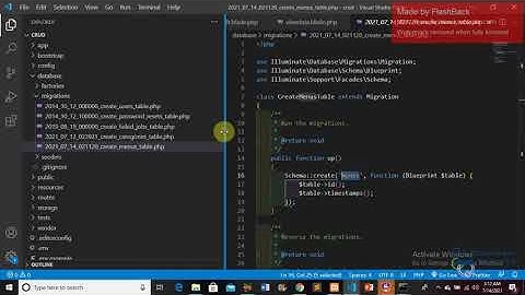 Creating Controller And Model For Menus in Laravel
