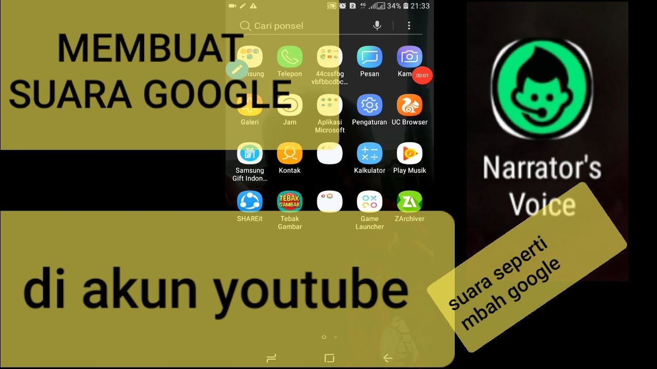 membuat suara google di akun youtube kita - YouTube