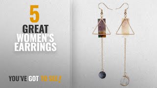 10 Best Korean Style Earrings [2018]: Korean Style Creative Geometry Design with Long Pendant Ear screenshot 5