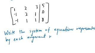 Math 8 College Algebra: Section 6.1 Solving Linear Systems Using Matrices