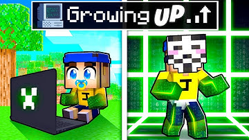Growing UP as a HACKER in Minecraft!